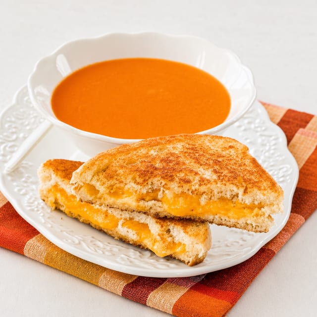 3 Cheese Grilled Cheese And Soup.