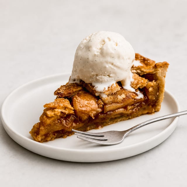 Apple Pie With Ice Cream.